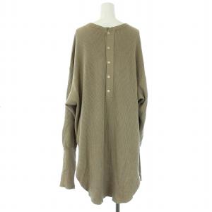 AMERICANA サーマルバックヘンリーネックカットソー 長袖 ベージュ