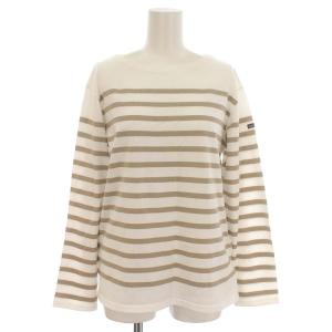 22SS ARMOR LUX ボートネック カットソー 長袖 ボーダー 32 S 白 ベージュ