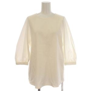 22SS カットソー パフスリーブ 七分袖 38 M 白 アイボリー