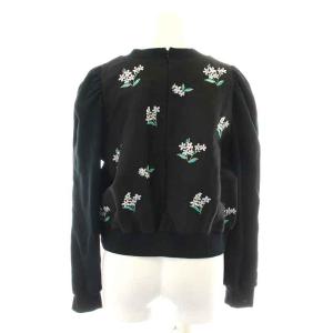 Chesty 21AW デイジー刺繍スウェットトップス ロングスカート セットアップ 上下 トレーナー 長袖 ショート丈 クルーネック 総柄