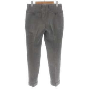 INCOTEX スラックス テーパードパンツ センタープレス スリムフィット 44 XS グレー 黒 ブラック