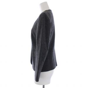 TOMORROWLAND スーツ セットアップ 上下 ノーカラージャケット 総裏地 シングル タイトスカート ミモレ丈 ウール ナイロン 36 S グレー