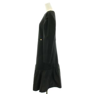 TOCCA ラベンダー LAVENDER 22AW ダブルニットドレス DOUBLE KNIT DRESS ワンピース ひざ丈長袖 フリル