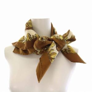 HERMES スカーフ カレ90 LVDOVICVS MAGNVS 白い白馬に跨ったルイ14世 ブラウン