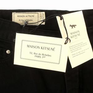 Maison Kitsuné 17AW パンツ スリム コットン 25 黒 ブラック