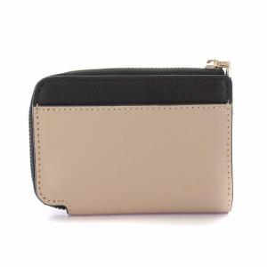 kate spade new york キーケース 6連 ジップファスナー バイカラー レザー ベージュ 黒