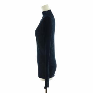 IENA LA BOUCLE 23AW Galaxy ボトルネックプルオーバー ニット カットソー 長袖 ハイネック 紺 ネイビー 23080914108030