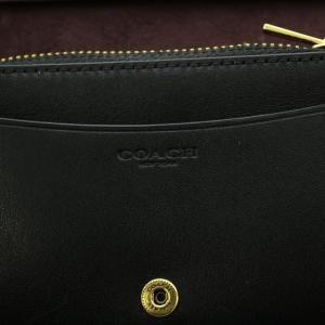 COACH カードケース 小銭入れ コインケース レザー 黒 ブラック C4818
