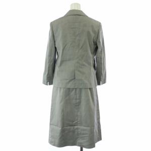 OLD ENGLAND スーツ フォーマル セットアップ 上下 2点セット テーラードジャケット 背抜き 七分袖 ボックスプリーツスカート ひざ丈