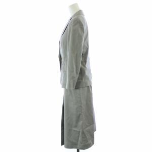 OLD ENGLAND スーツ フォーマル セットアップ 上下 2点セット テーラードジャケット 背抜き 七分袖 ボックスプリーツスカート ひざ丈