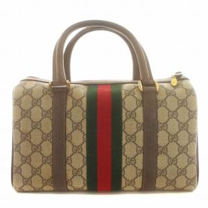 GUCCI シェリーライン ハンドバッグ GG柄 ブラウン