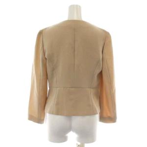 ANAYI スーツ セットアップ 上下 ノーカラージャケット タイトスカート ひざ丈 36 S ベージュ