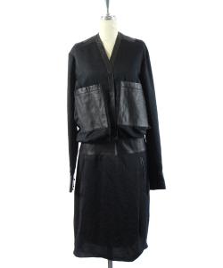 ワンピース ロング 長袖 黒 4