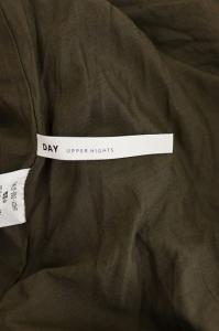 upper hights DAY 20年製 コットン ギャザー ロング フレアワンピース ノースリーブ ラウンドネック 2 カーキ
