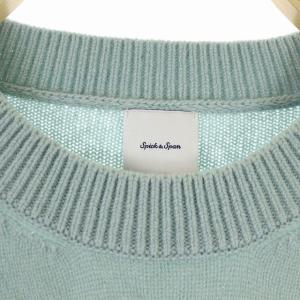 Spick&Span 20AW カシミヤ ウール クループルオーバー ニット セーター 長袖 F ライトブルー