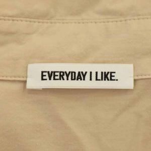 EVERYDAY I LIKE コットンシャツ チュニック オーバーサイズ 長袖 ピンクベージュ