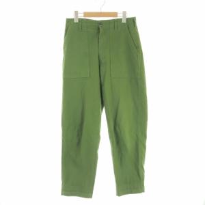 ベイカーパンツ スラックス テーパードパンツ 38 M カーキ 緑 グリーン
