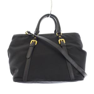 PRADA BN1841 ショルダーバッグ 2WAY ナイロン レザー ブラック