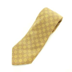 ダミエ シルクネクタイ ゴールド色