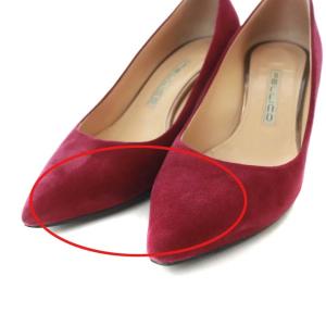 PELLICO ポインテッドトゥ パンプス ピンヒール スエード 37 パープル