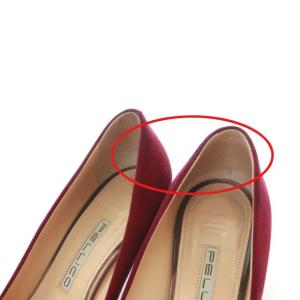 PELLICO ポインテッドトゥ パンプス ピンヒール スエード 37 パープル