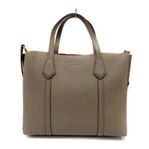 TORY BURCH ペリー スモール トリプルコンパートメント トートバッグ グレージュ