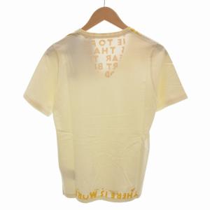 Maison Margiela タグ付き 17SS エイズTシャツ カットソー 半袖 Vネック ロゴ S ライトベージュ S30GJ0004