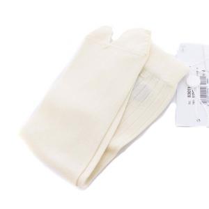 22SS 足袋ソックス ニット 刺繍 M ベージュ S30TL0032