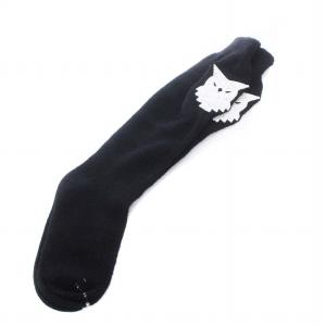 Alpaca wool socks アルパカウールソックス 靴下 刺繍 S 黒 ブラック S31TL0028