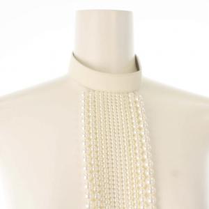 MM6 Maison Margiela 22SS コットンパール タッセル ネックレス ホワイト SM7UU0010