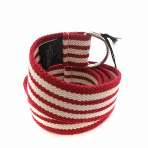 ISABEL MARANT タグ付き ストライプDカンベルト ローラーバックル F 赤 レッド 白 ホワイト  /TN 0831 GY21