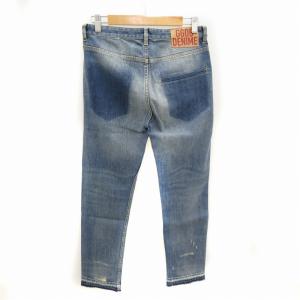 GOLDEN GOOSE スキニーパンツ デニムパンツ ジーンズ ジーパン ボタンフライ ダメージ加工 26 M 青 ブルー
