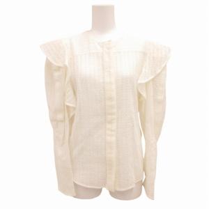 2021年製 ブラウス レース フリル 36 ホワイト