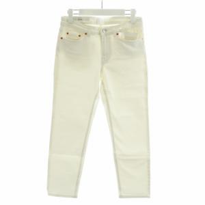 ボーイフレンドホワイトデニム ジーンズ ジーパン ボタンフライ 25/32 S 白 ホワイト