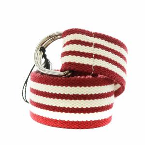 ベルト Dカン ストライプ 赤 レッド 白 ホワイト /AN29 GY21