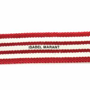 ISABEL MARANT ETOILE ベルト Dカン ストライプ 赤 レッド 白 ホワイト /AN29 GY21