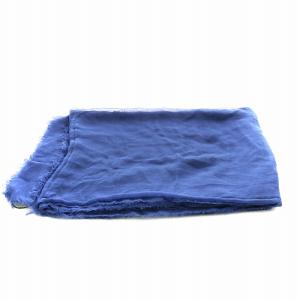 Faliero Sarti ストール フリンジ モダール シルク混 絹混 紺 ネイビー