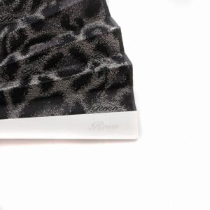 Roen 1 ×白竹堂 コラボ 扇子 アルミ骨セット レオパード柄 ヒョウ柄 黒 ブラック /BL1 0830 TZ