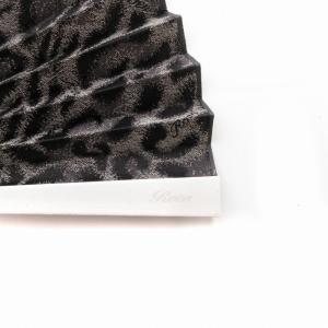 Roen 1 ×白竹堂 コラボ 扇子 アルミ骨セット レオパード柄 ヒョウ柄 黒 ブラック /BL2 0830 TZ