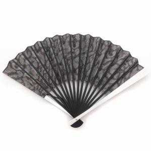 Roen 1 ×白竹堂 コラボ 扇子 アルミ骨セット レオパード柄 ヒョウ柄 黒 ブラック