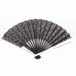 Roen 1 ×白竹堂 コラボ 扇子 アルミ骨セット レオパード柄 ヒョウ柄 黒 ブラック /BL6 0830 TZ