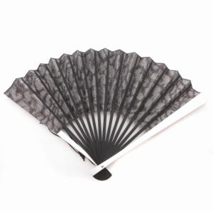 Roen 1 ×白竹堂 コラボ 扇子 アルミ骨セット レオパード柄 ヒョウ柄 黒 ブラック /BL10 0830