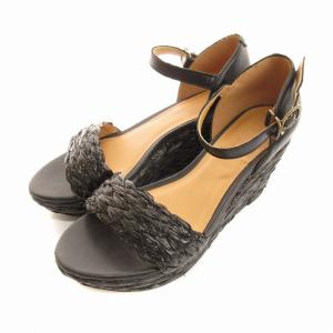 MIC project ストラップサンダル ウエッジソール 60 23cm 02 黒 ブラック 04131209