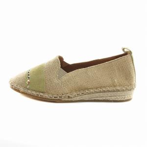 MIC Project d'edier タグ付き スリッポン エスパドリーユ スタッズ 麻 リネン Bag付き