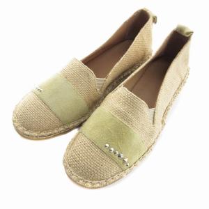 Senso unico MIC Project d'edier タグ付き スリッポン エスパドリーユ スタッズ 麻 リネン Bag付き