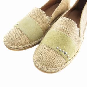 Senso unico MIC Project d'edier タグ付き スリッポン エスパドリーユ スタッズ 麻 リネン Bag付き