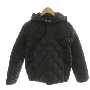 インナーダウン ダウンジャケット フード ナイロン アウター S 黒 ブラック TAION-106BCI