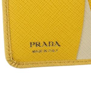 PRADA サフィアーノ 二つ折り財布 レザー イエロー