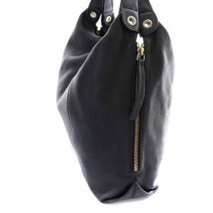 FURLA エリザベス ELISABETH ハンドバッグ レザー サイドジップ 裏地ロゴ 黒 ブラック F5642