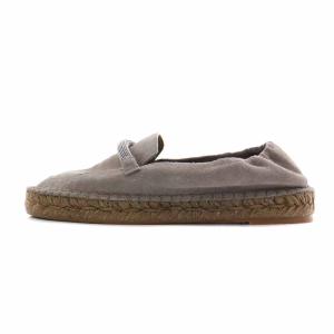 BRUNELLO CUCINELLI エスパドリーユシューズ スエード モニーレ ボールチェーン 35.5 22.5cm グレー